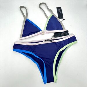 New Tavik Blue Color Block Bikini - Size XS/S